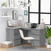 Hoekbureau 145x100x76 cm grijs sonoma eiken