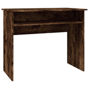 Desk 90x50x74 cm engineered wood smoked oak finish