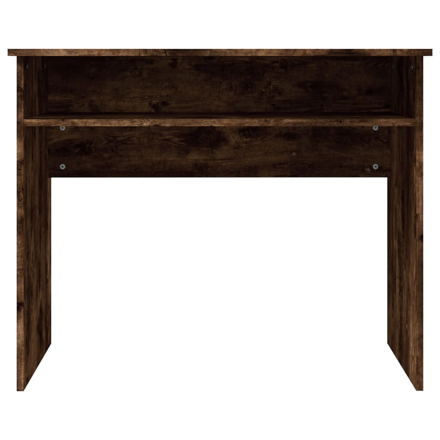 Bureau 90X50X74 Cm Bewerkt Hout Kleurig Gerookt eiken