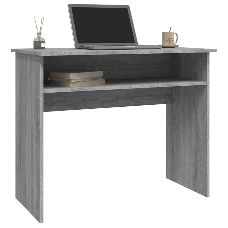 Bureau 90x50x74 cm bewerkt hout grijs sonoma eikenkleurig Grijs sonoma