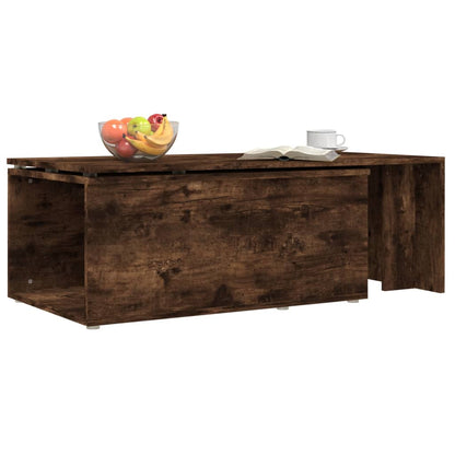 Salontafel 150x50x35 cm bewerkt hout gerookt eikenkleurig Gerookt eiken
