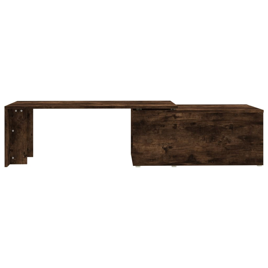 Salontafel 150x50x35 cm bewerkt hout gerookt eikenkleurig Gerookt eiken