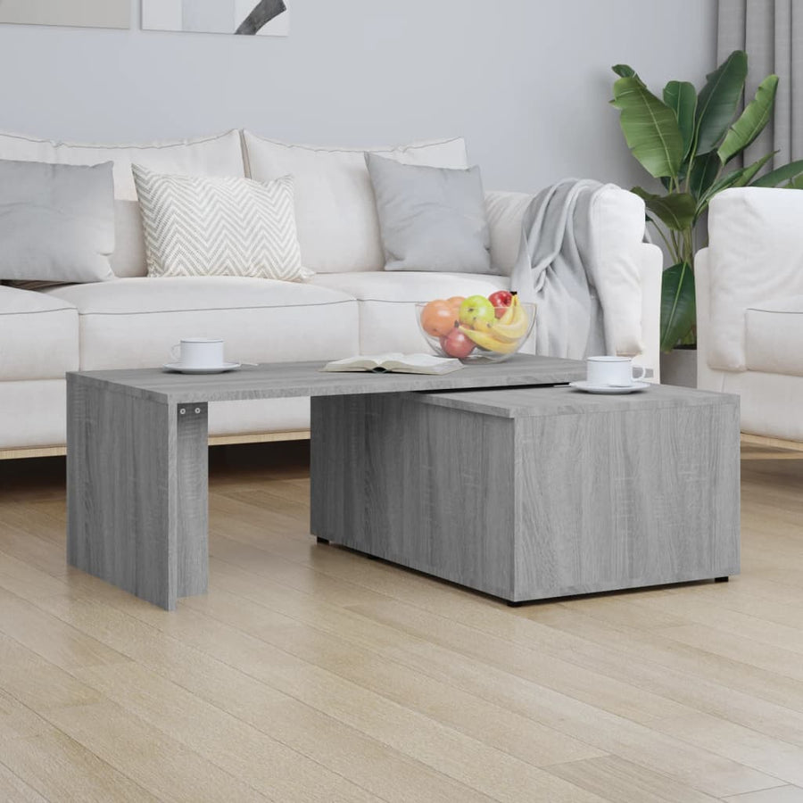 Salontafel 150x50x35 cm bewerkt hout grijs Grijs sonoma