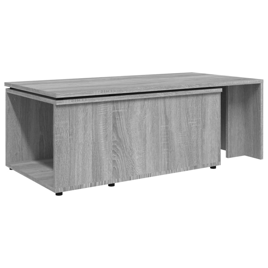 Salontafel 150x50x35 cm bewerkt hout grijs Grijs sonoma