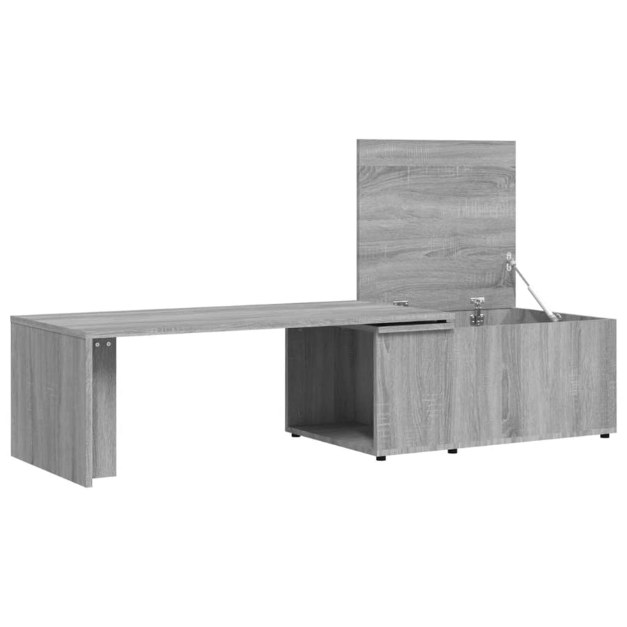 Salontafel 150x50x35 cm bewerkt hout grijs Grijs sonoma