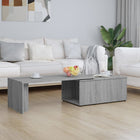 Coffee table 150x50x35 cm engineered wood grey