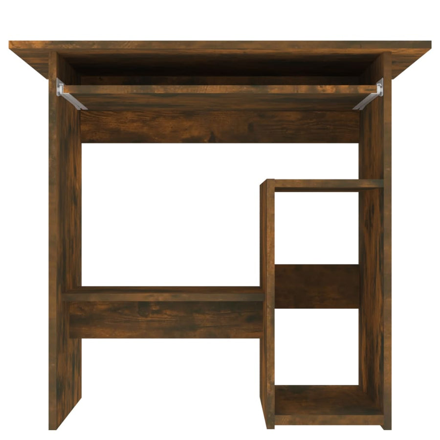 Bureau 80x45x74 cm bewerkt hout gerookt eikenkleurig Gerookt eiken