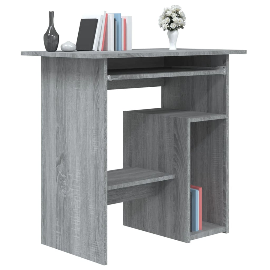 Bureau 80x45x74 cm bewerkt hout grijs sonoma eikenkleurig Grijs sonoma
