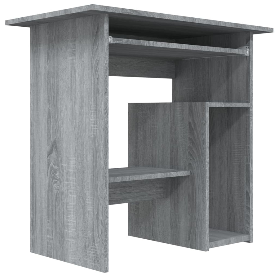 Bureau 80x45x74 cm bewerkt hout grijs sonoma eikenkleurig Grijs sonoma