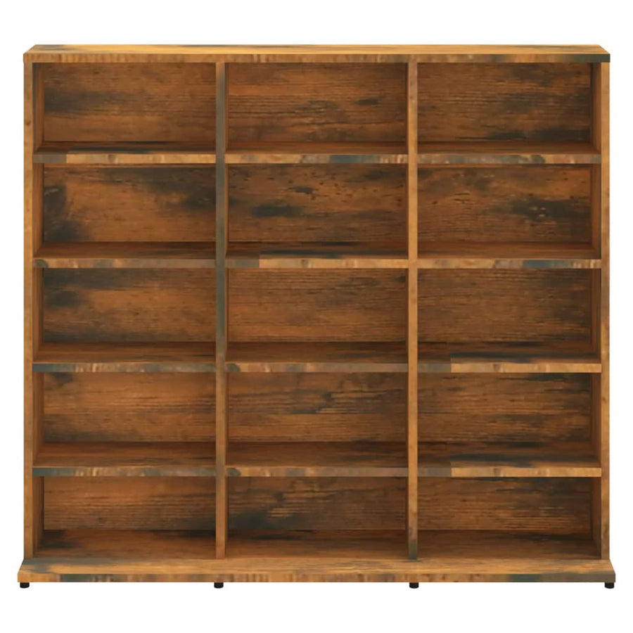 Cd-Kast 02X23X89,5 Cm Bewerkt Hout Kleurig 102 x 23 x 89.5 cm Gerookt eiken