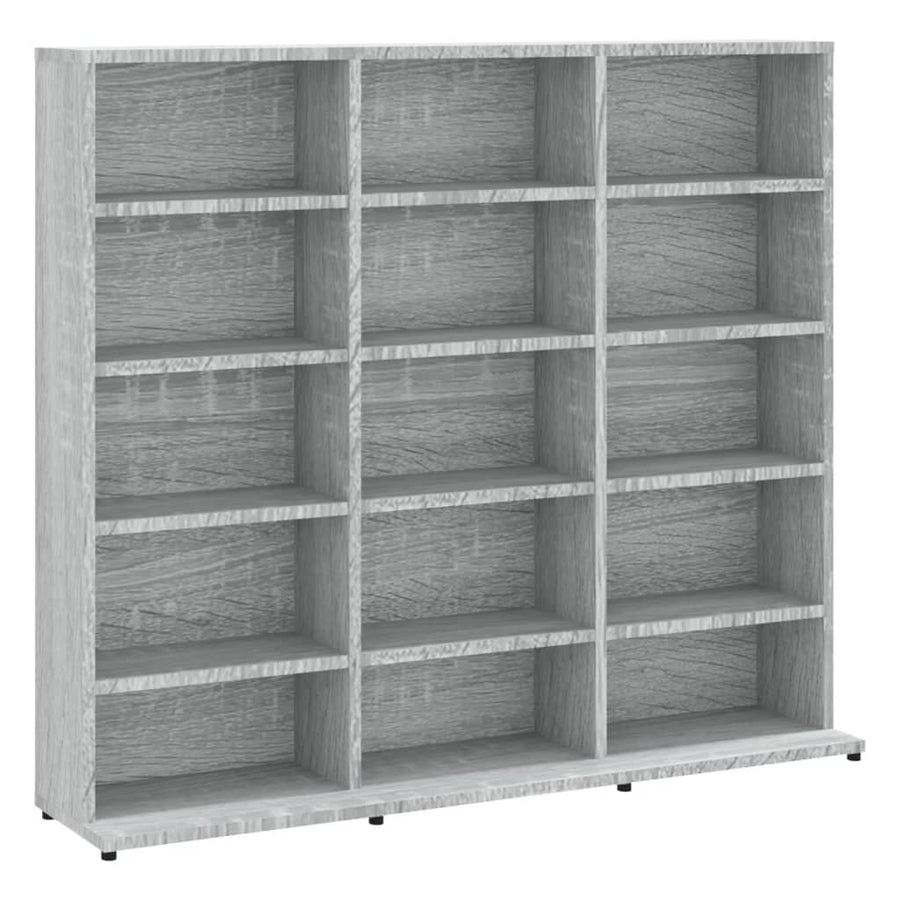 Cd-Kast 02X23X89,5 Cm Bewerkt Hout Eikenkleurig 102 x 23 x 89.5 cm Grijs sonoma