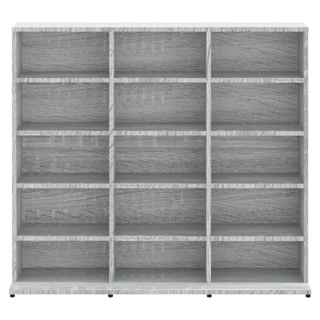 Cd-Kast 02X23X89,5 Cm Bewerkt Hout Eikenkleurig 102 x 23 x 89.5 cm Grijs sonoma