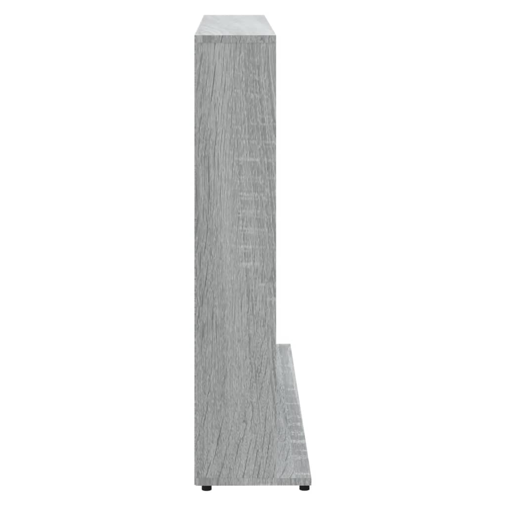 Cd-Kast 02X23X89,5 Cm Bewerkt Hout Eikenkleurig 102 x 23 x 89.5 cm Grijs sonoma