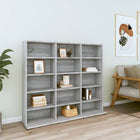 Cd-kast 102x23x89,5 cm bewerkt hout grijs sonoma