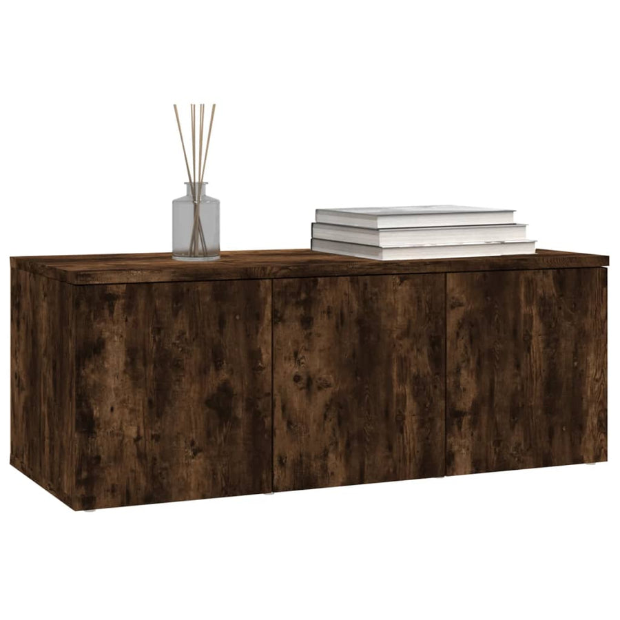 Tv-meubel 80x34x30 cm bewerkt hout gerookt eikenkleurig Gerookt eiken