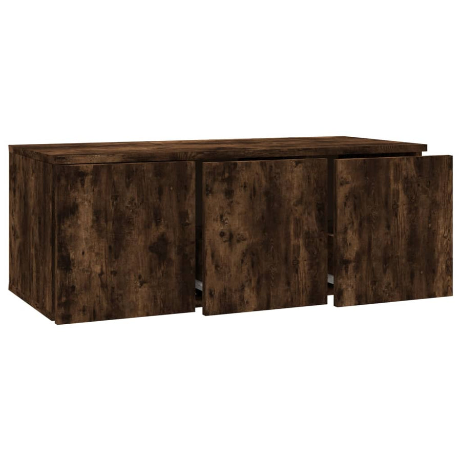 Tv-meubel 80x34x30 cm bewerkt hout gerookt eikenkleurig Gerookt eiken