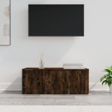 Tv-meubel 80x34x30 cm bewerkt hout gerookt eikenkleurig Gerookt eiken