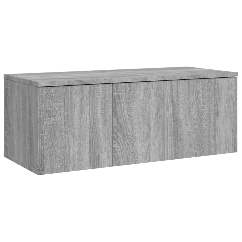 Tv-meubel 80x34x30 cm bewerkt hout grijs sonoma eikenkleurig Grijs sonoma