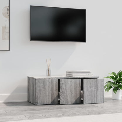 Tv-meubel 80x34x30 cm bewerkt hout grijs sonoma eikenkleurig Grijs sonoma