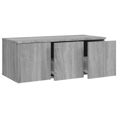 Tv-meubel 80x34x30 cm bewerkt hout grijs sonoma eikenkleurig Grijs sonoma