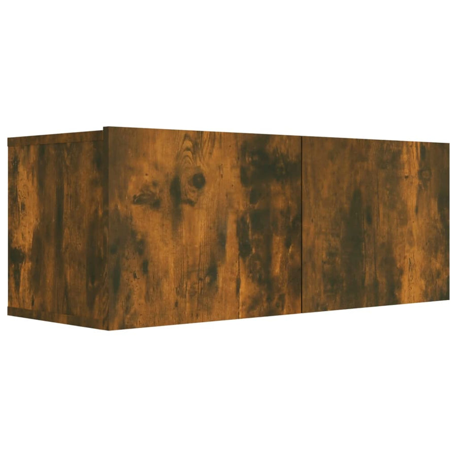 Tv-Meubel 80X30X30 Cm Bewerkt Hout Kleurig 1 Gerookt eiken