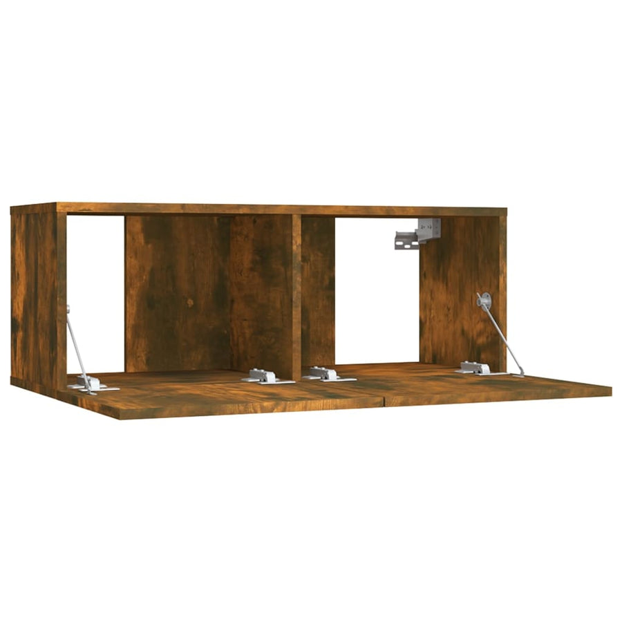 Tv-Meubel 80X30X30 Cm Bewerkt Hout Kleurig 1 Gerookt eiken