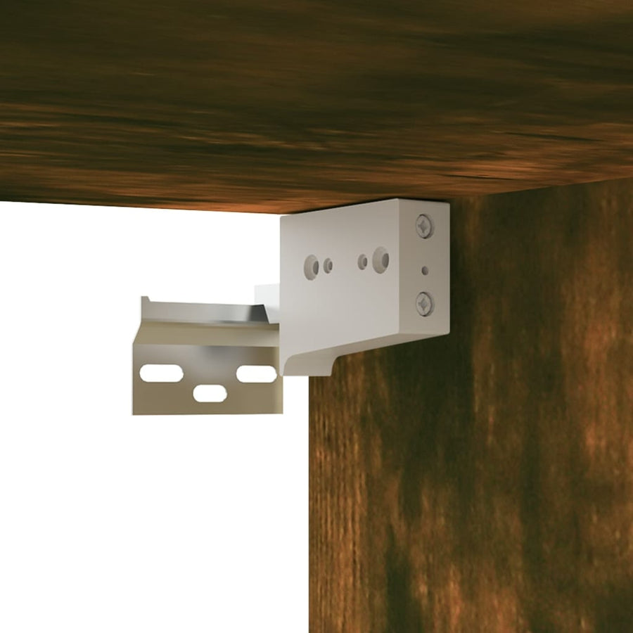 Tv-Meubel 80X30X30 Cm Bewerkt Hout Kleurig 1 Gerookt eiken