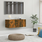 TV cabinet 80x30x30 cm engineered wood smoked oak colour