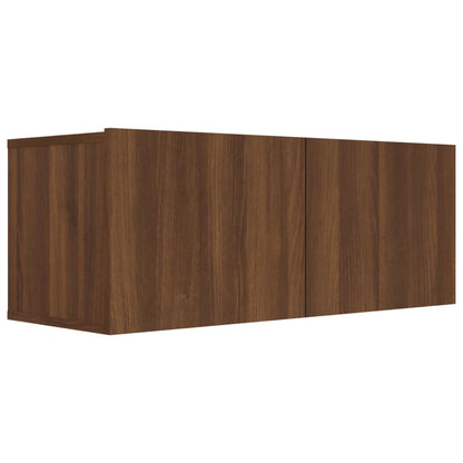 Tv-Meubel 80X30X30 Cm Bewerkt Hout Kleurig 1 Bruineiken