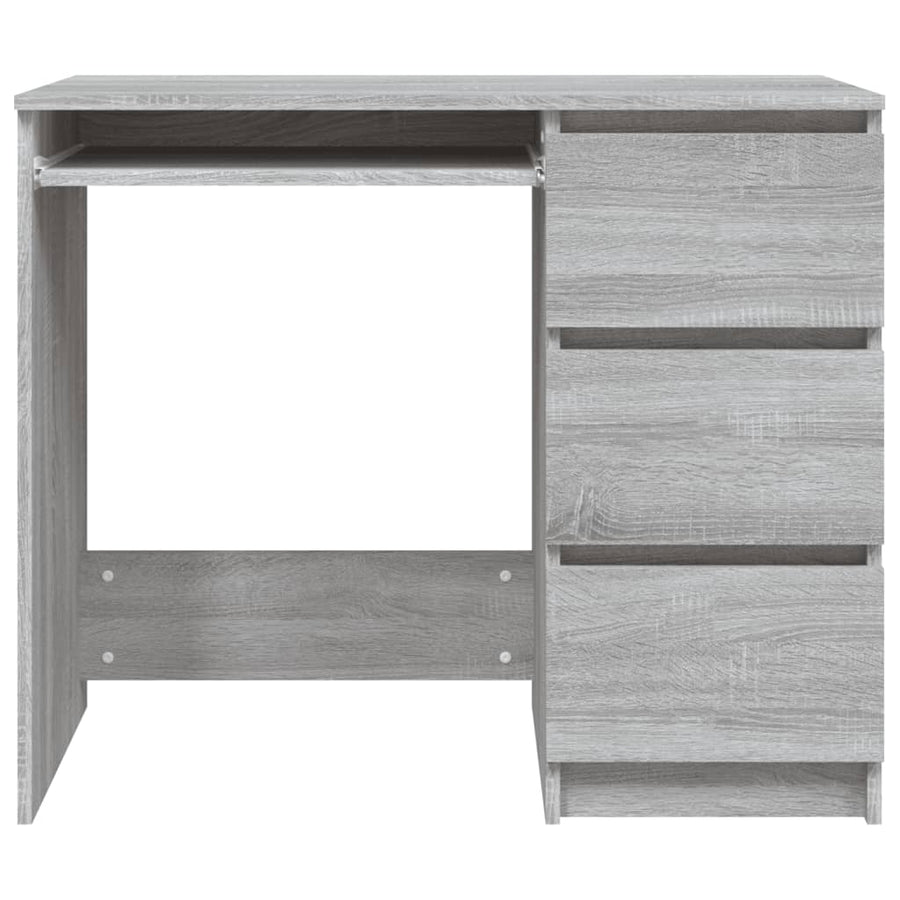 Bureau 90x45x76 cm bewerkt hout grijs sonoma eikenkleurig Grijs sonoma