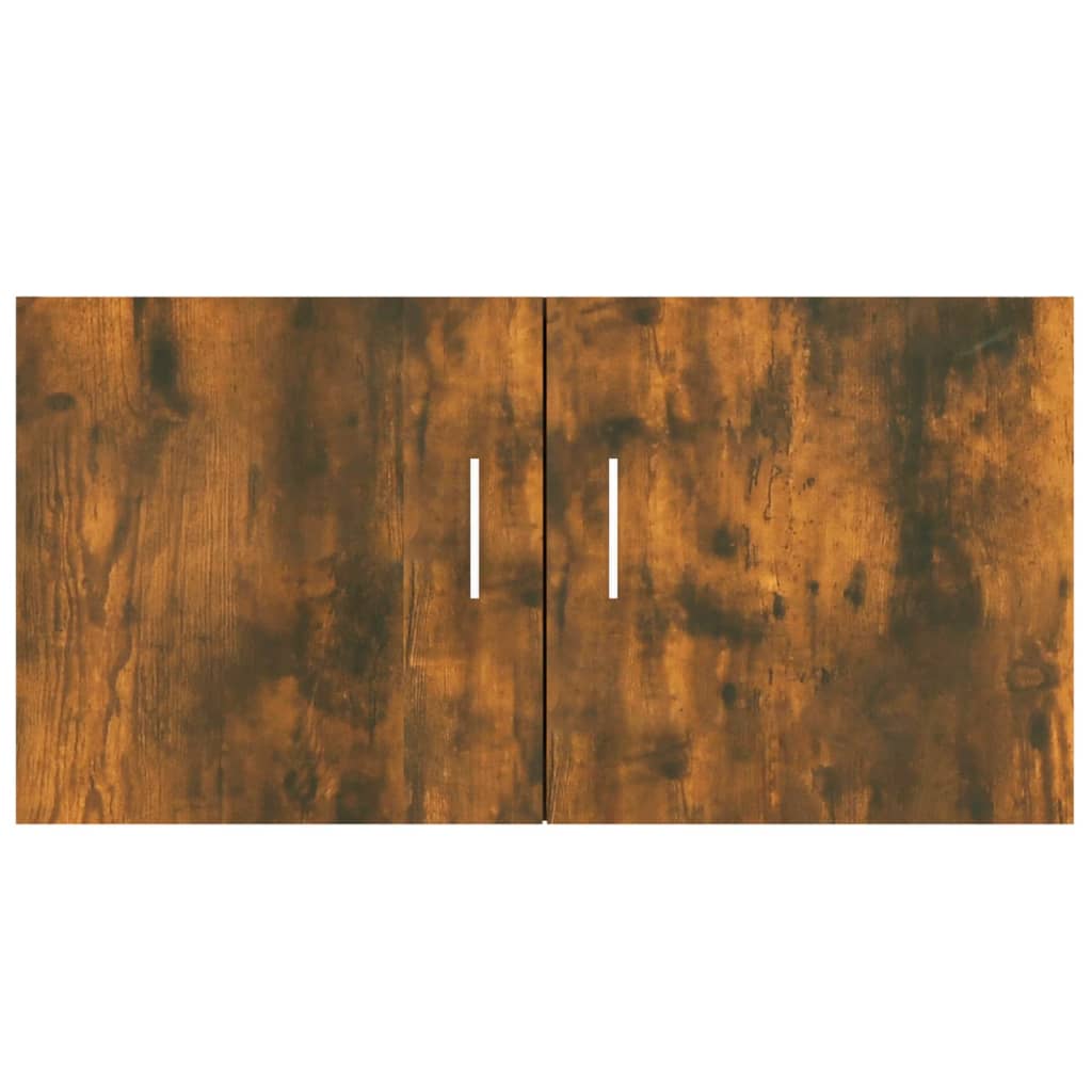 Hangkast 80x39x40 cm bewerkt hout gerookt eikenkleurig Gerookt eiken