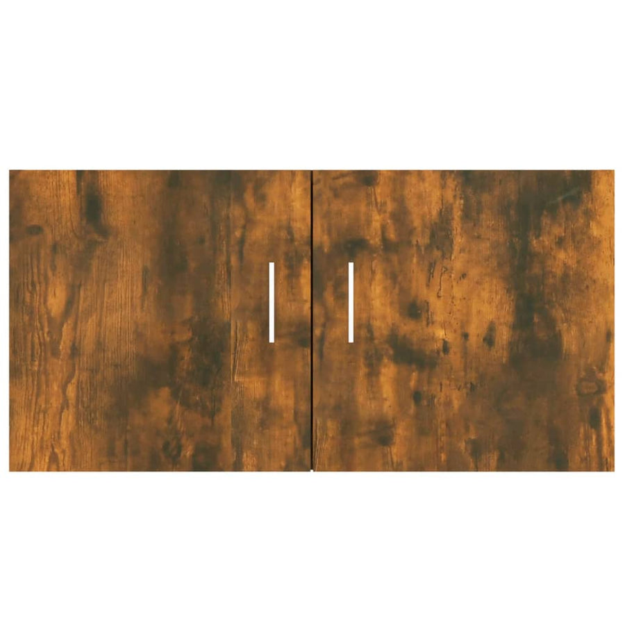 Hangkast 80x39x40 cm bewerkt hout gerookt eikenkleurig Gerookt eiken