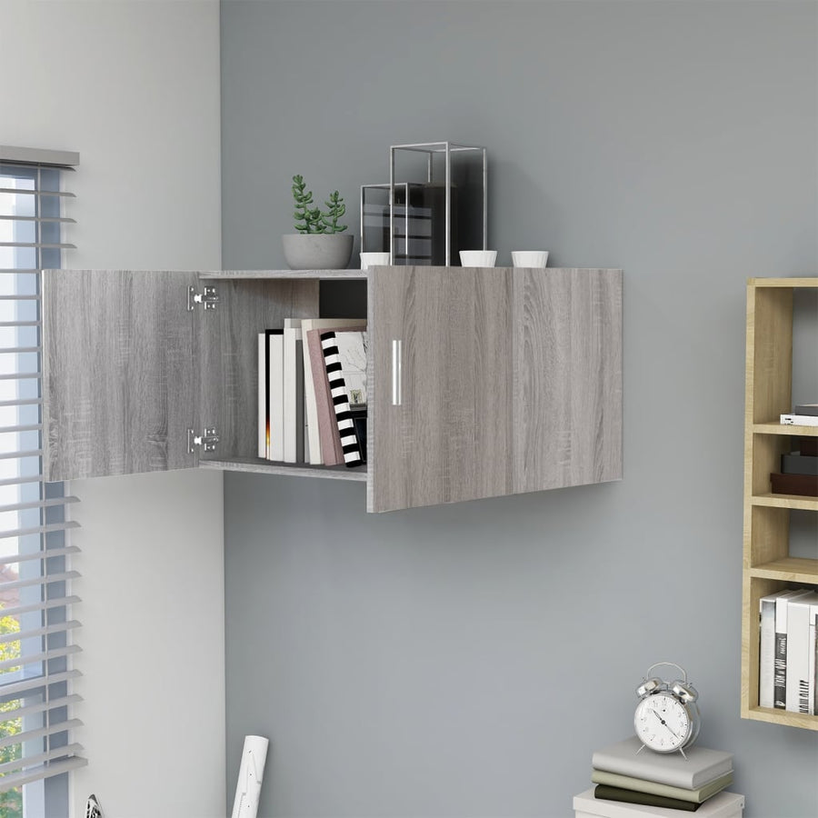 Hangkast 80x39x40 cm bewerkt hout grijs sonoma eikenkleurig Grijs sonoma