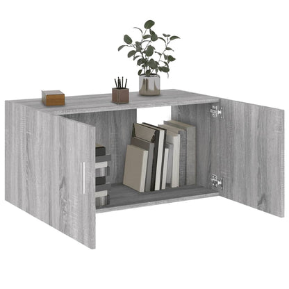 Hangkast 80x39x40 cm bewerkt hout grijs sonoma eikenkleurig Grijs sonoma