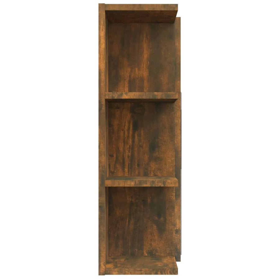 Badkamerspiegelkast 80X20,5X64 Cm Bewerkt Hout Gerookt eiken