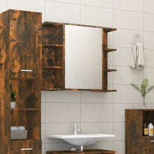Badkamerspiegelkast 80X20,5X64 Cm Bewerkt Hout Gerookt eiken