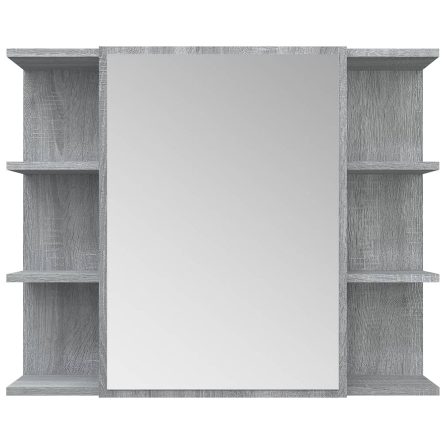 Badkamerspiegelkast 80X20,5X64 Cm Bewerkt Hout Grijs sonoma