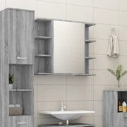 Bathroom Mirror Cabinet 80x20.5x64 cm Engineered Wood Grey Sonoma