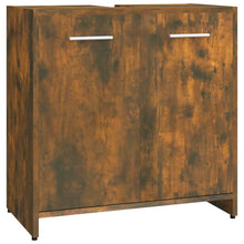 Badkamerkast 60X33X60 Cm Bewerkt Hout Kleurig Gerookt eiken