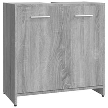 Badkamerkast 60X33X60 Cm Bewerkt Hout Eikenkleurig Grijs sonoma