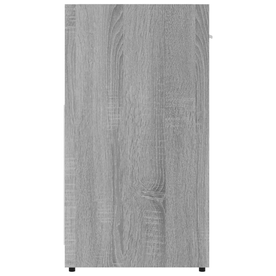 Badkamerkast 60X33X60 Cm Bewerkt Hout Eikenkleurig Grijs sonoma