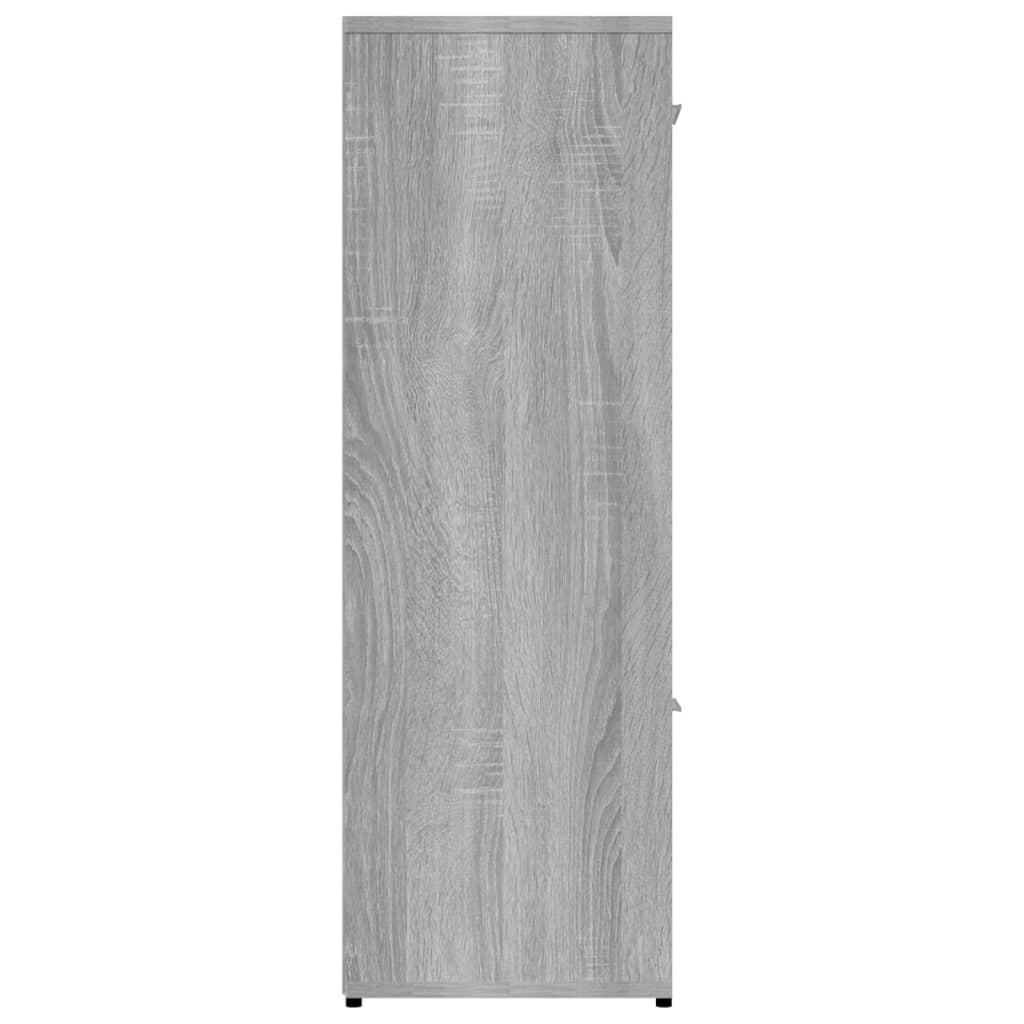 Boekenkast 90X30X90 Cm Bewerkt Hout Eikenkleurig Grijs sonoma