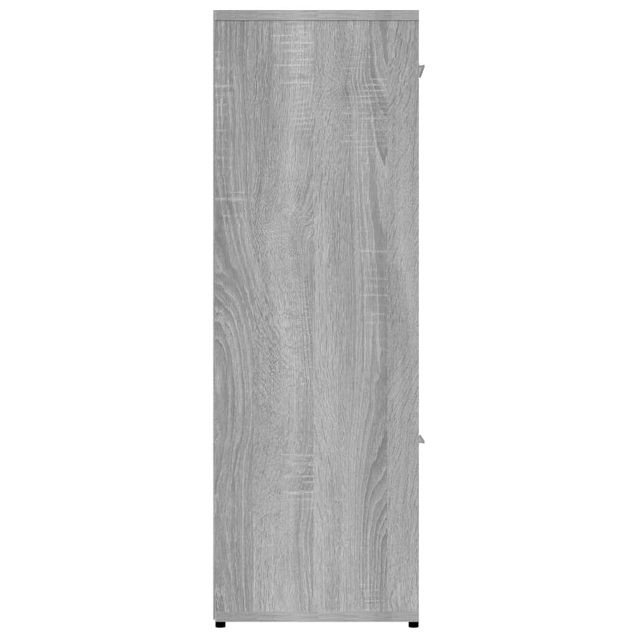Boekenkast 90X30X90 Cm Bewerkt Hout Eikenkleurig Grijs sonoma