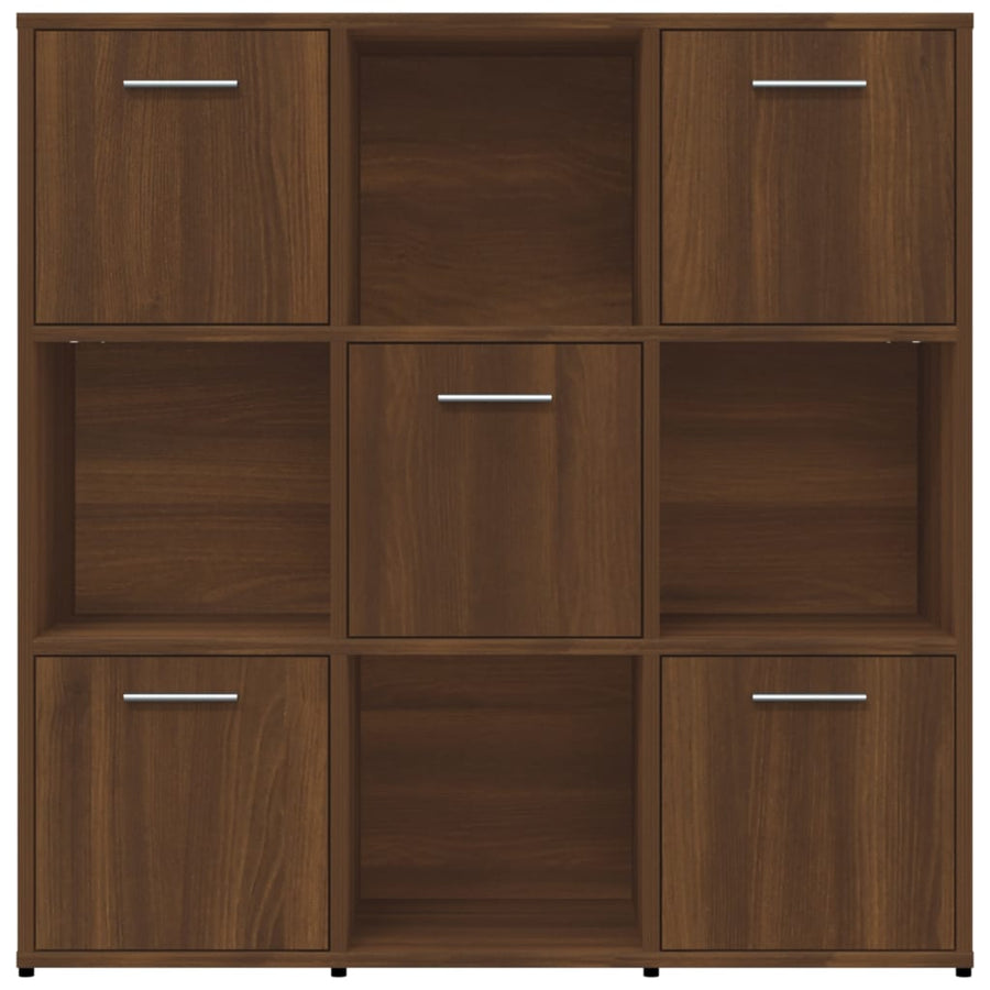 Boekenkast 90x30x90 cm bewerkt hout bruineikenkleurig bruin eikenkleur
