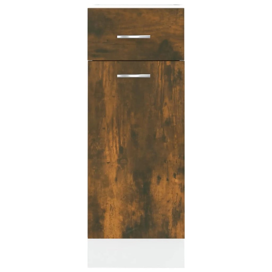 Onderkast Met Lade 30X46X8,5 Cm Bewerkt Hout Gerookt Eiken Onderkast met lade 30 cm
