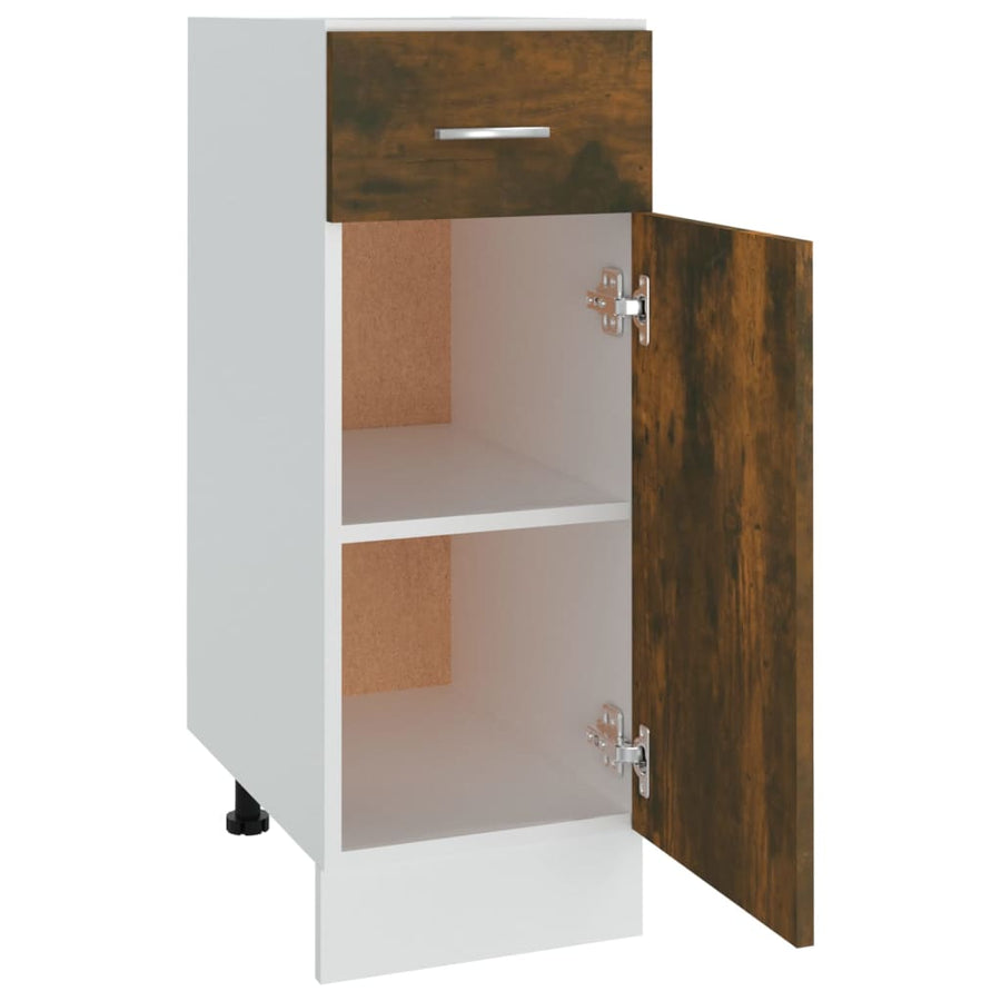 Onderkast Met Lade 30X46X8,5 Cm Bewerkt Hout Gerookt Eiken Onderkast met lade 30 cm