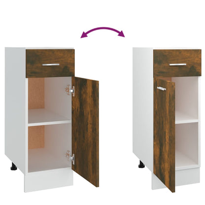 Onderkast Met Lade 30X46X8,5 Cm Bewerkt Hout Gerookt Eiken Onderkast met lade 30 cm