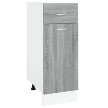 Onderkast Met Lade 30X46X81,5 Cm Bewerkt Hout Grijs Sonoma Grijs Sonoma Onderkast met lade 30 cm