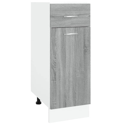 Onderkast Met Lade 30X46X81,5 Cm Bewerkt Hout Grijs Sonoma Grijs Sonoma Onderkast met lade 30 cm