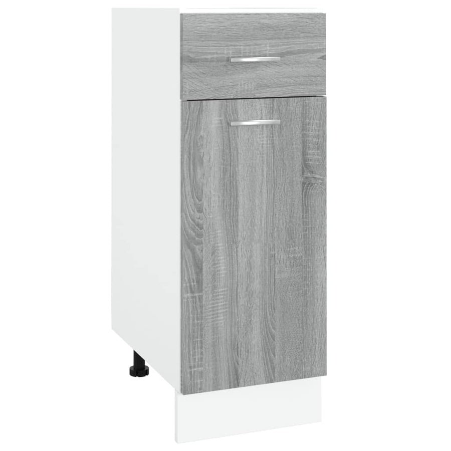 Onderkast Met Lade 30X46X81,5 Cm Bewerkt Hout Grijs Sonoma Grijs Sonoma Onderkast met lade 30 cm
